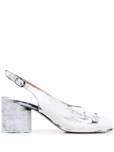 Maison Margiela Pumps Slingback In White Leather