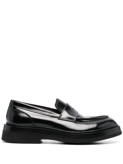 Santoni Flat Shoes In Black
