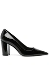 Stuart Weitzman Stuart 85 Block Heel Pump In Black