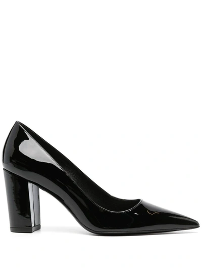 Stuart Weitzman Stuart 85 Block Pump In Black