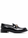 Tod's Leather Loafers Gold-tone Hardware In Black