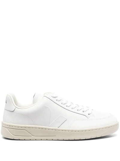 Veja White Leather V-12 Sneakers In Weiss