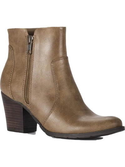 Baretraps Legacy Womens Faux Leather Ankle Ankle Boots In Brown