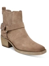 SAM EDELMAN BELLAMIE WOMENS SUEDE HARNESS ANKLE BOOTS