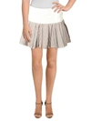 ENDLESS ROSE WOMENS TEXTURED BUCKLE PLEATED SKIRT