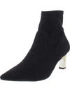 ALFANI BAMBEY WOMENS FAUX SUEDE HEELS ANKLE BOOTS