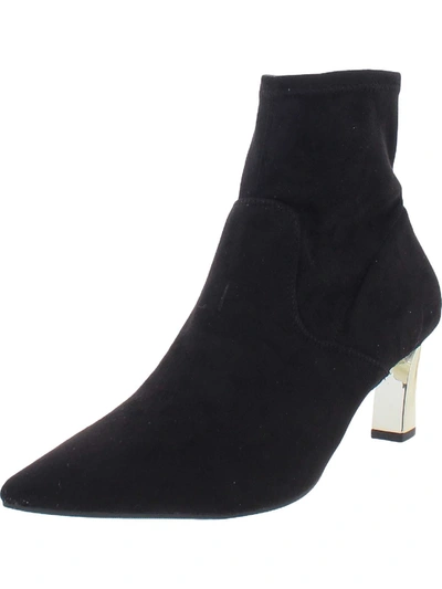 Alfani Bambey Womens Faux Suede Heels Ankle Boots In Multi