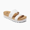 Reef Cushion Bounce Vista Hi Womens Cork Footbed Slide Sandals In Grey