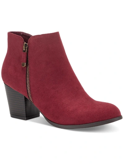 STYLE & CO MASRINAA WOMENS MICROSUEDE ANKLE BOOTIES
