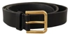 DOLCE & GABBANA Dolce & Gabbana Leather  Metal Logo Men's Belt