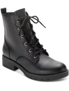 Sun + Stone Frankiee Womens Lace-up Zipper Ankle Boots In Black