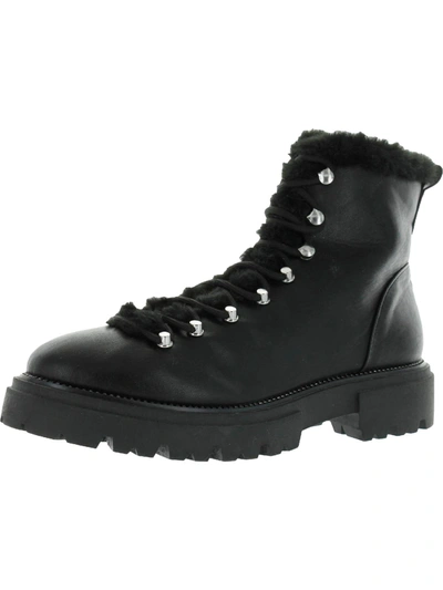 Steven New York Aricia Womens Winter Casual Shearling Boots In Black