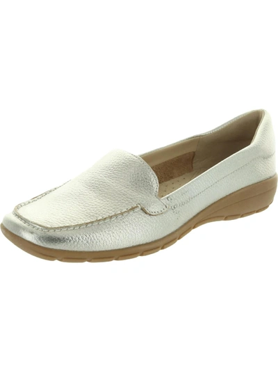Easy Spirit Abide 8 Womens Leather Slip On Loafers In White
