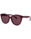 Gucci Symbols 57mm Round Acetate Sunglasses In Purple