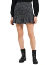 THEORY DIAG WOMENS TWEED FRAYED HEM MINI SKIRT