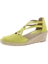 KENNETH COLE REACTION CLO ELASTIC WOMENS STRAPPY WOVEN WEDGE SANDALS