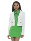 Alexia Admor Jesse Cropped Blazer In Ivory