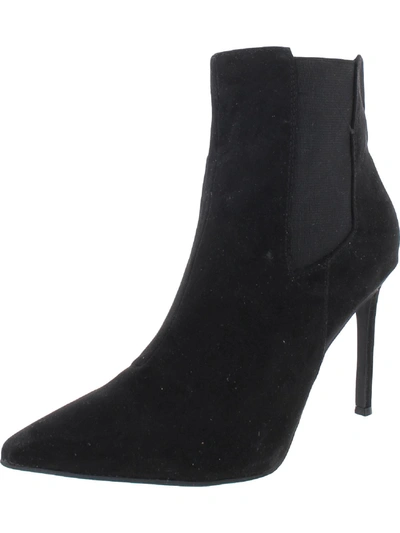 Inc Katalina F Womens Faux Suede Pointed Toe Ankle Boots In Black