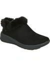 Bzees Genuine Womens Faux Shearling Padded Insole Booties In Black