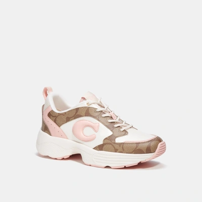 Coach Outlet C275 Tech Runner In Signature Canvas In Pink