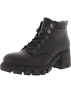 DIRTY LAUNDRY WOMENS FAUX LEATHER LUG SOLE COMBAT & LACE-UP BOOTS