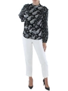 Ted Baker Womens Black Tiasey High-neck Paisley-print Crepe Blouse In Black