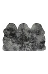 Natural New Zealand Triple Sheepskin Throw In Grey