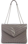 SAINT LAURENT Medium Loulou Calfskin Leather Shoulder Bag,487216DV726