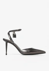 TOM FORD 100 PADLOCK PUMPS IN METALLIC LEATHER