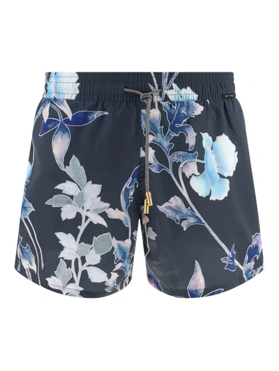 Etro Floral-print Swim Shorts In 200