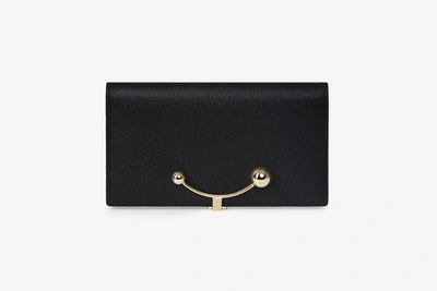 Strathberry Large Crescent Wallet In Black