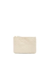 Comme Des Garçons Star Embossed Pouch In Off White