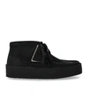 Clarks Wallabee Cup Boot In Black