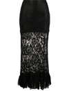 PACO RABANNE PACO RABANNE FLORAL LACE MIDI SKIRT