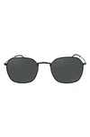 Aqs Kai 50mm Polarized Oval Sunglasses In Black
