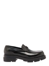 GIVENCHY GIVENCHY TERRA BLACK LOAFERS WITH LOGO AND CHUNKY PLATFORM IN LEATHER MAN