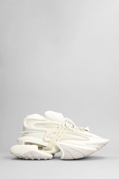 Balmain Unicorn Sneakers In White Leather
