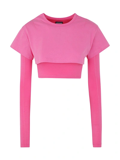 Jacquemus Le Double Tshirt In Pink