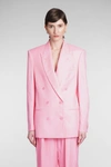 Stella Mccartney Blazer In Rose-pink Viscose
