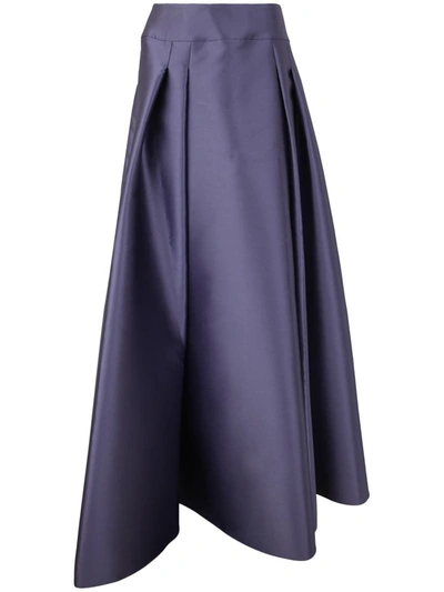 Alberta Ferretti Long Skirt In Dark Purple