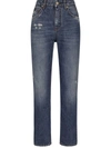 DOLCE & GABBANA DOLCE & GABBANA STRAIGHT JEANS WITH LOGO PLAQUE