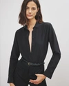 Nili Lotan Gaia Slim Shirt In Marine Blue