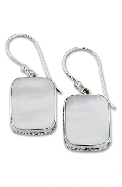 Samuel B. Silver Pearl Earrings In White