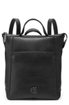 Cole Haan Small Grand Ambition Leather Convertible Luxe Backpack In New Black