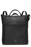 Cole Haan Grand Ambition Leather Convertible Luxe Backpack In Black