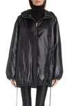 Saint Laurent Cassandre Windbreaker In Noir