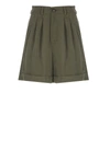 Woolrich Linen Blend Bermuda Shorts In Green