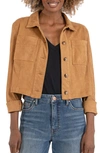 KUT FROM THE KLOTH MATILDA CROP FAUX SUEDE JACKET