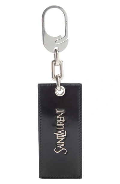 SAINT LAURENT VINTAGE LOGO LEATHER KEY FOB