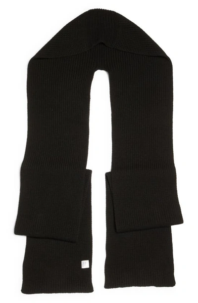 SAINT LAURENT MAIL OVERSIZE HOODED CASHMERE SCARF